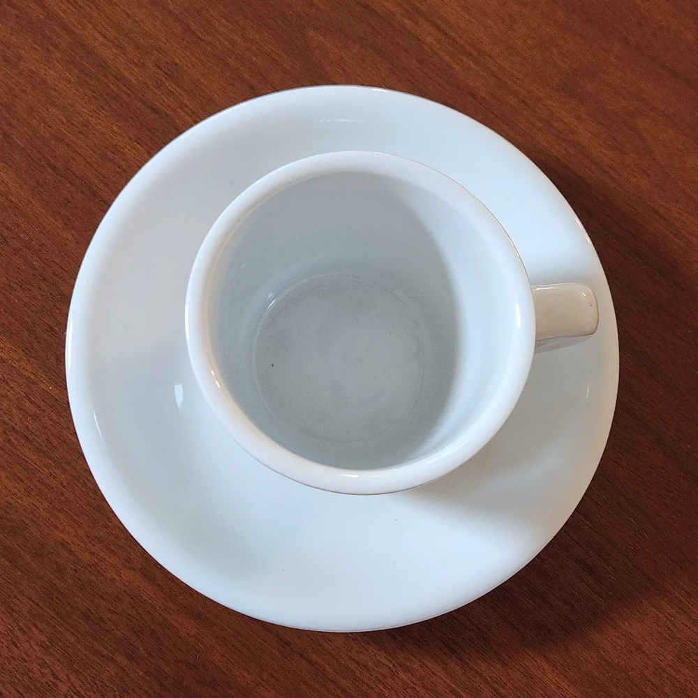 Vintage Williams Sonoma White Cups & Saucers – Set of 6 – Pantry Essentials Mark